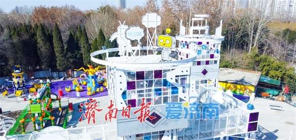 济南百花公园游乐场升级,预计3月份改造完成