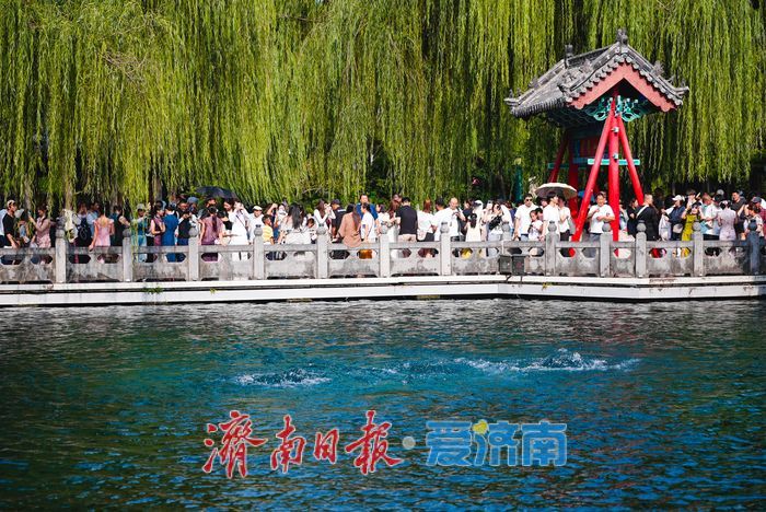 趵突泉水位持续高位 济南“泉水游”持续升温